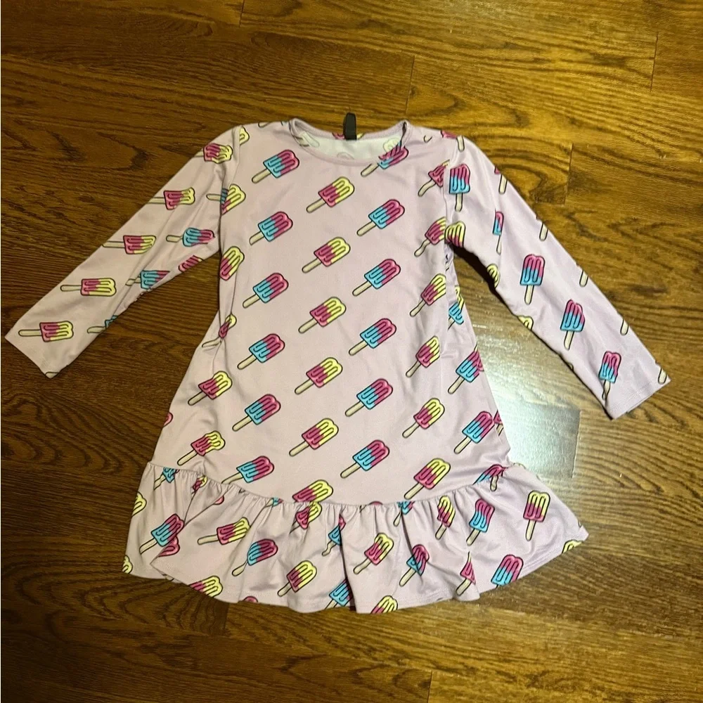 Pixielane Simply Soft popsicle long sleeve nightgown girls size 5 EUC